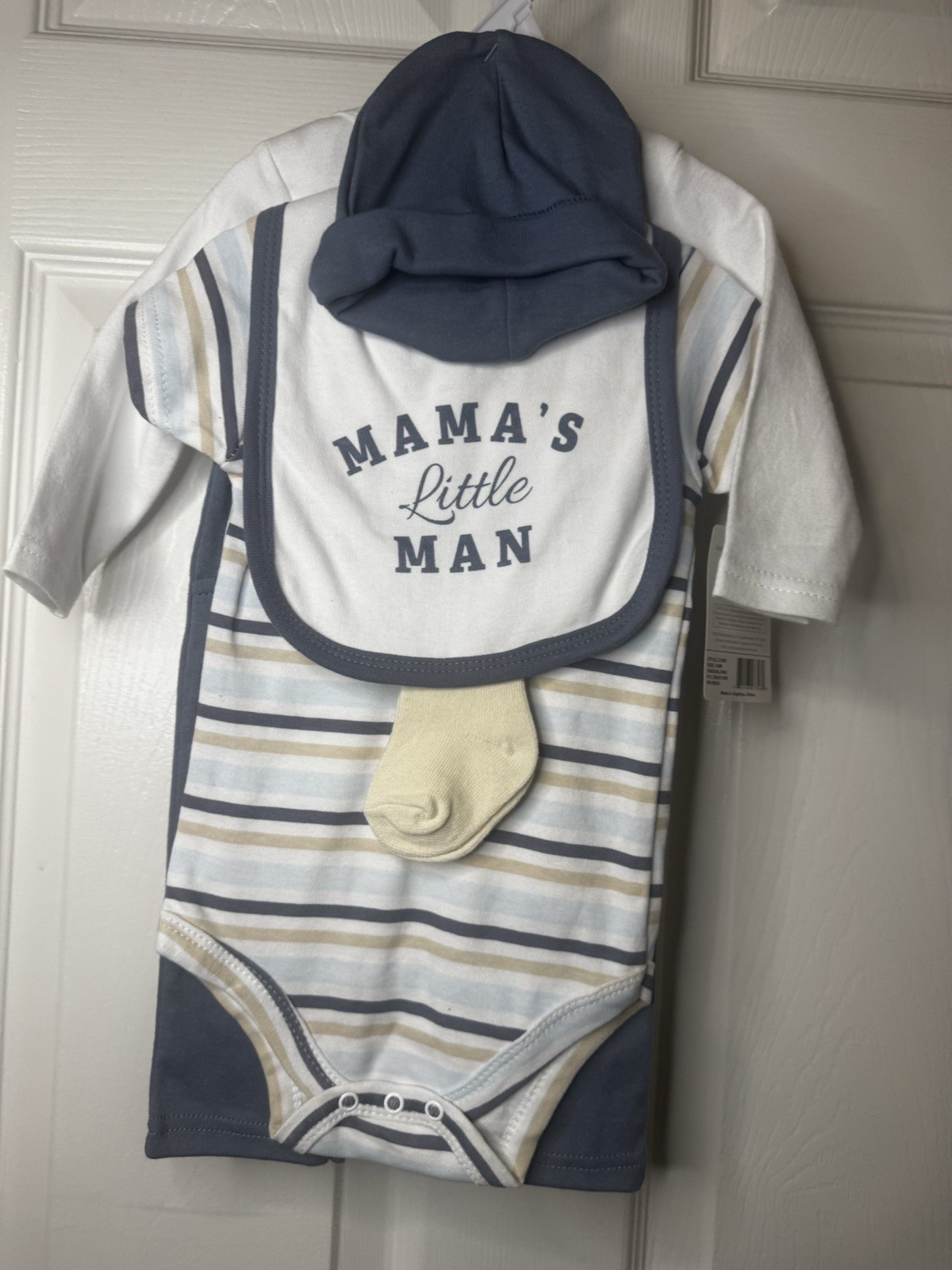 Hudson Baby Boy 6Pc Outfit Set 3-6M Mama’s Little Man Cute Gift Set