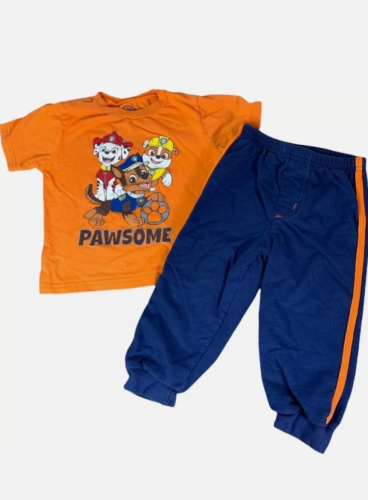 Paw Patrol Kids 12M 18M 24M Pants T Shirt 2pc set Toddler NEW
