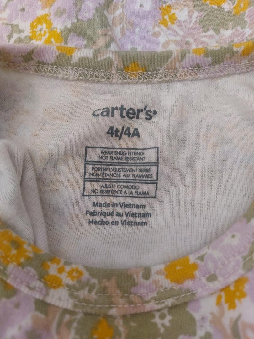 Carter’s Toddler Girl Multi-Color 2-Pc Floral Print Top/Shorts Outfit Set Sz 4T