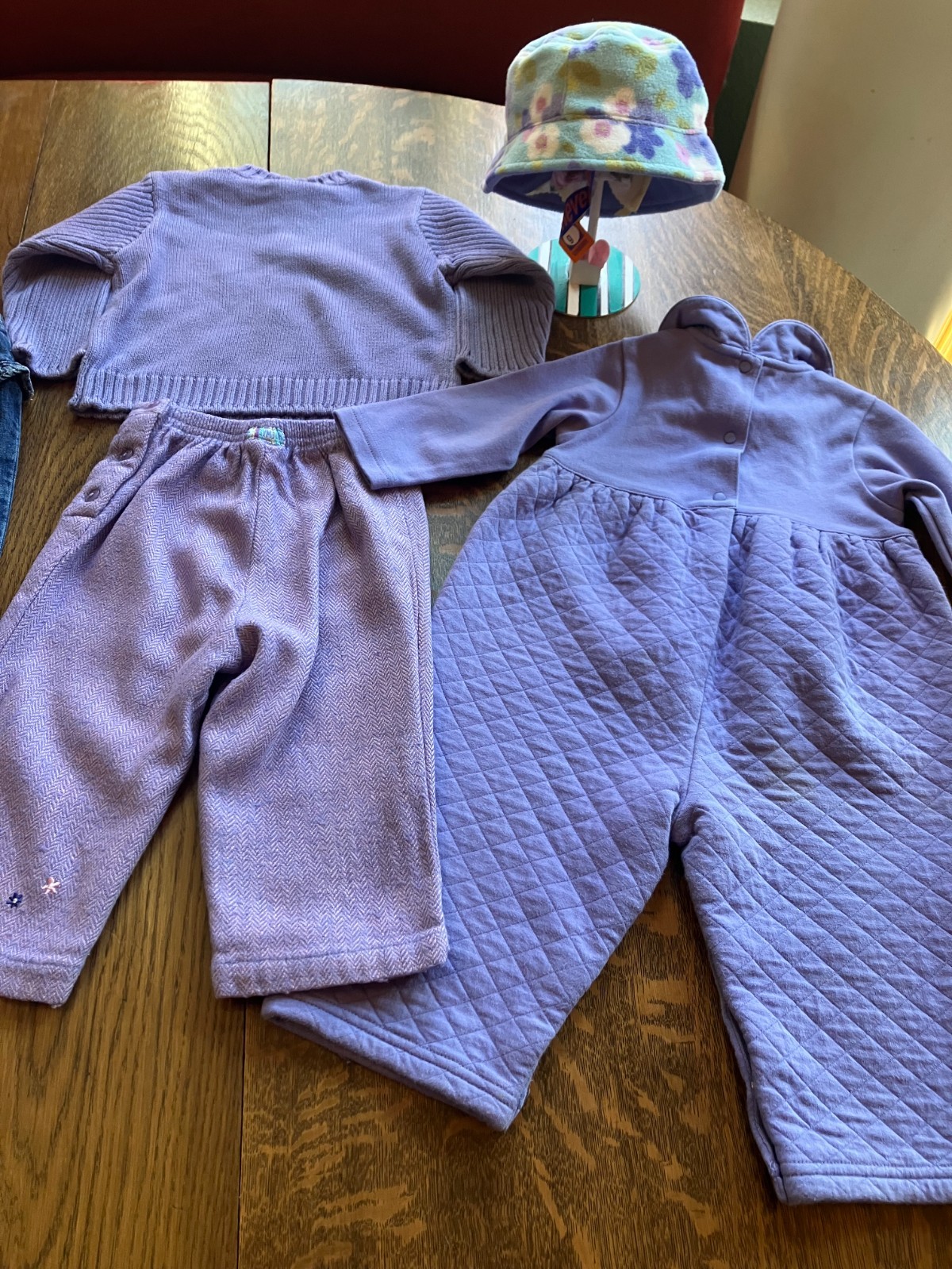 Vtg Gymboree 2001 Sweet Chic romper pants argyle sweater reversible hat 12-18