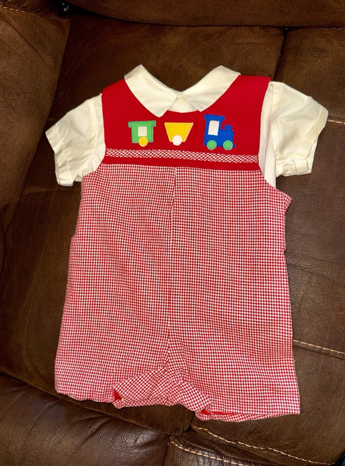 Train Sunsuit Dress Shirt Outfit Boys 24 Months
