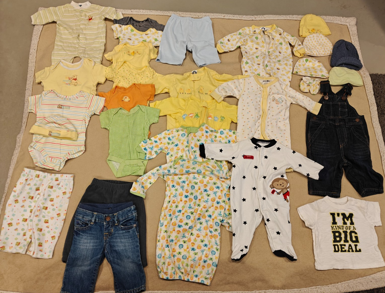 Lot Baby Boys Newborn Baby 0-3 Months Clothes Gap Pooh One Piece Pants Cute!