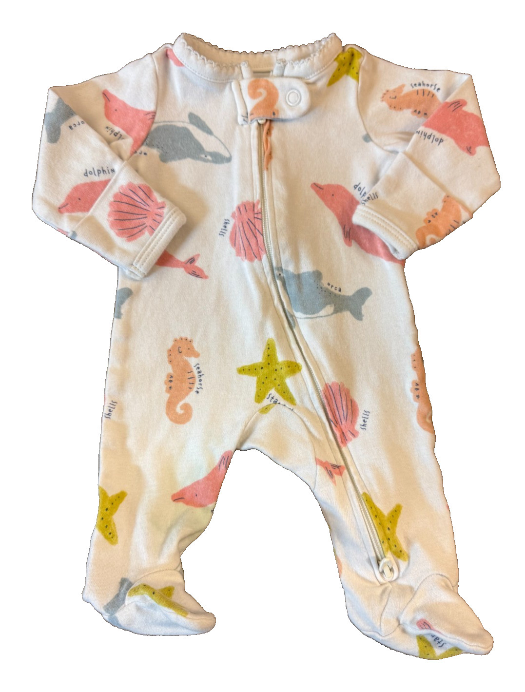 Carters Baby Girl Preemie Sleeper Outfit Romper Sea Animals Zipper Reborn Doll