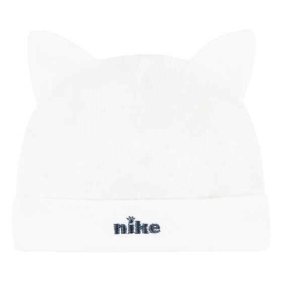 Nike Baby KSA 3 Piece Set Bodysuit Bib Hat Gray White Blue 0-6 Months NN0878-C00