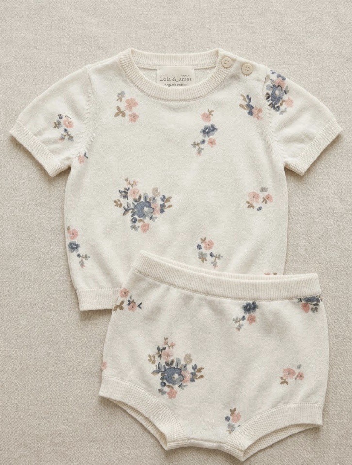 Little Planet by Carter’s Baby 2pc Set 6M Organic Cotton Top & Bloomer EUC