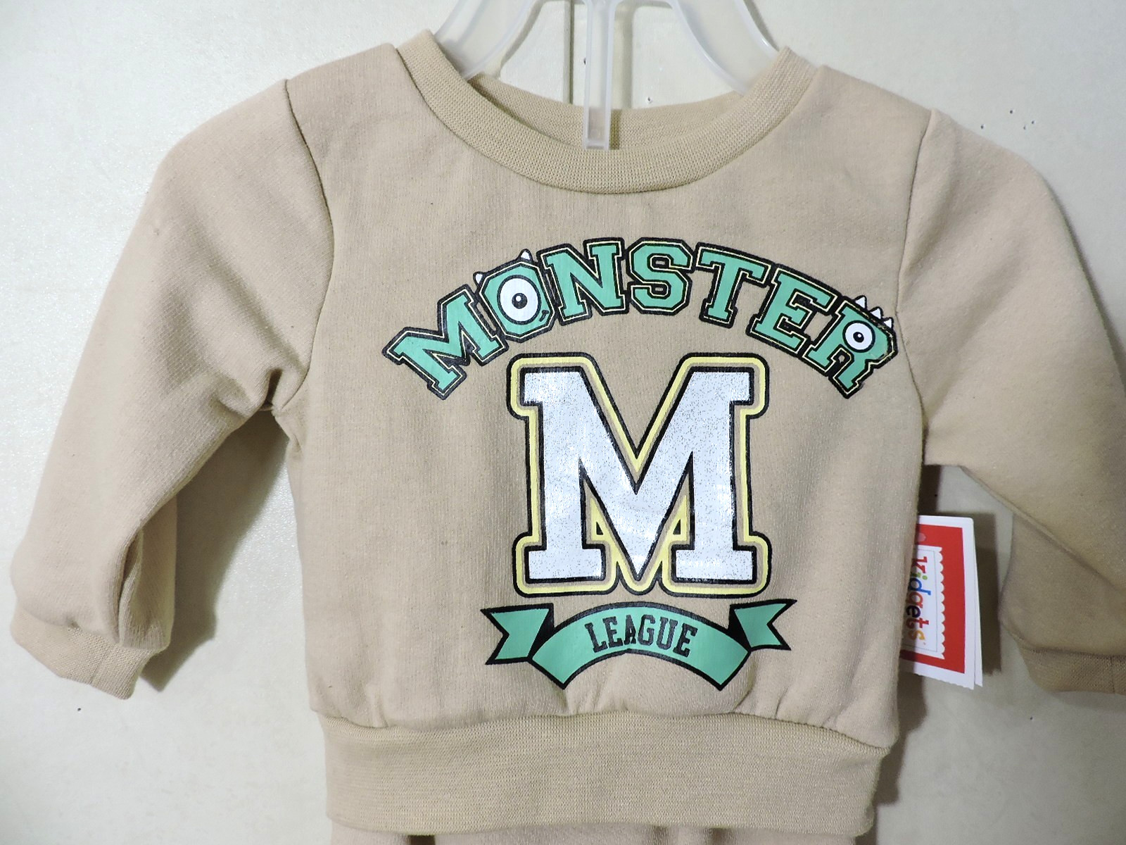Kidgets Baby Sweat Suit Set Monster M League Size 3-6 Months NWT