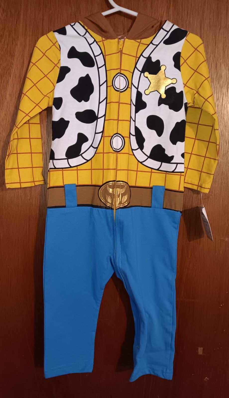 Baby Boys Disney Toy Story Sheriff Woody Costume PJ 12-18 mo NWT Hood Union Suit