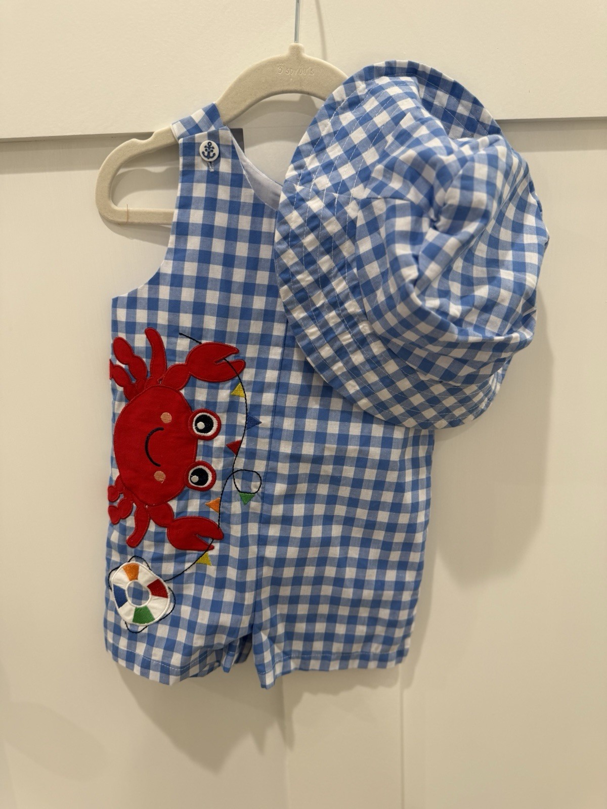 Good Lad Baby Boy Romper With Bucket Hat Size 18 Months