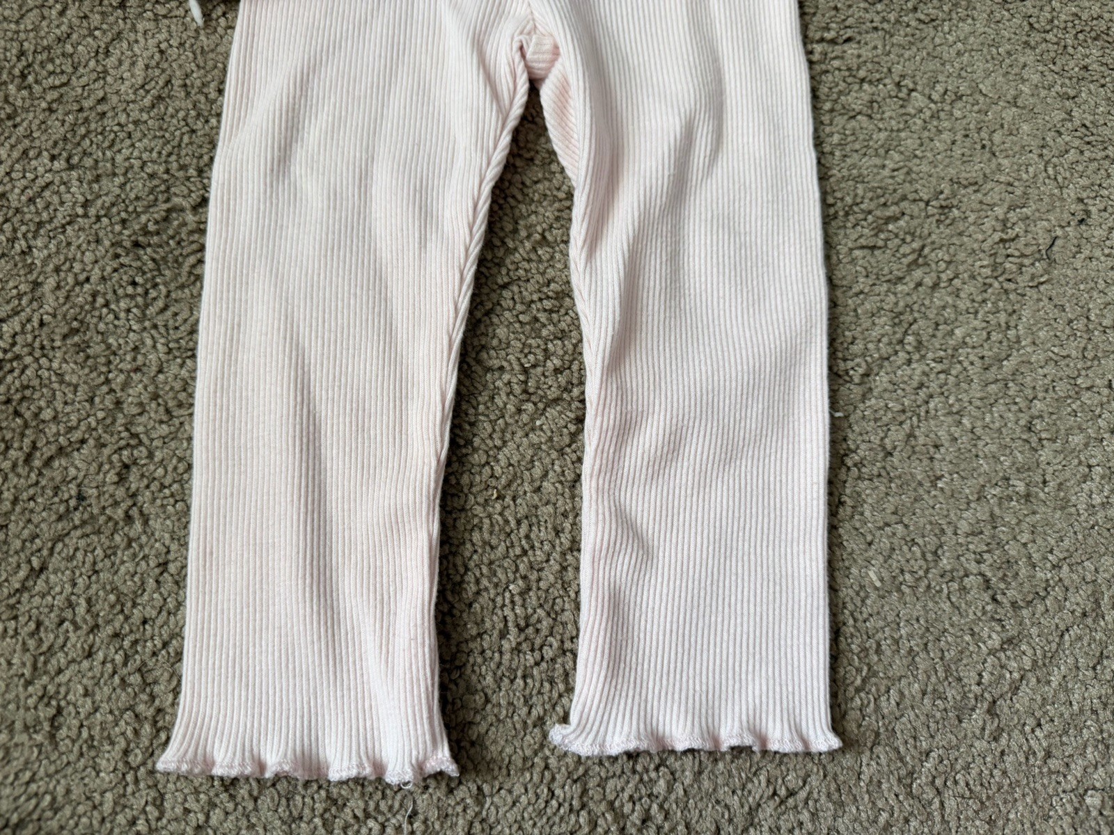 Girl’s 2pc Outfit Set 18 Months 7 For All Mankind Light Pink Flowers Top Pants