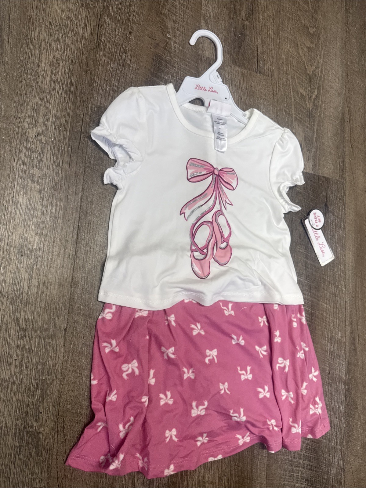 Little Lass Baby Girls’ Pink Eyelet 2-Piece Outfit 4T