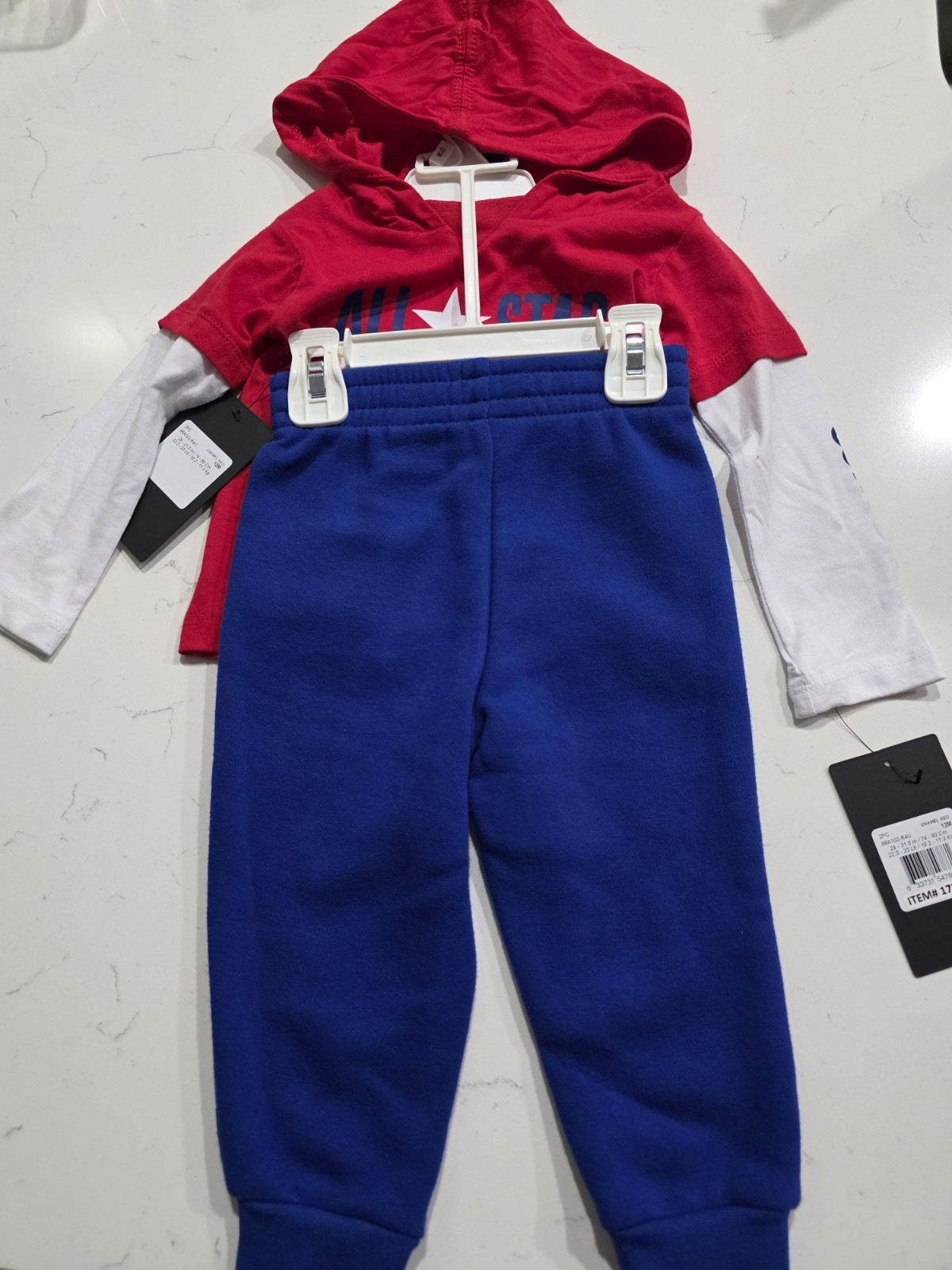 Converse All Star 2 Piece Jogger Set New With Tags Size 12 Months Red White Blue