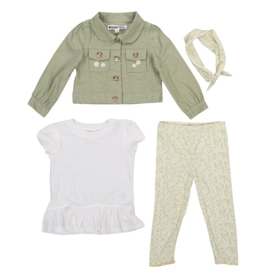 Wholesale Lot Of 27 Nannette Toddler Girls 3Pc Jacket Outfit Set Sizes 2T 3T 4T