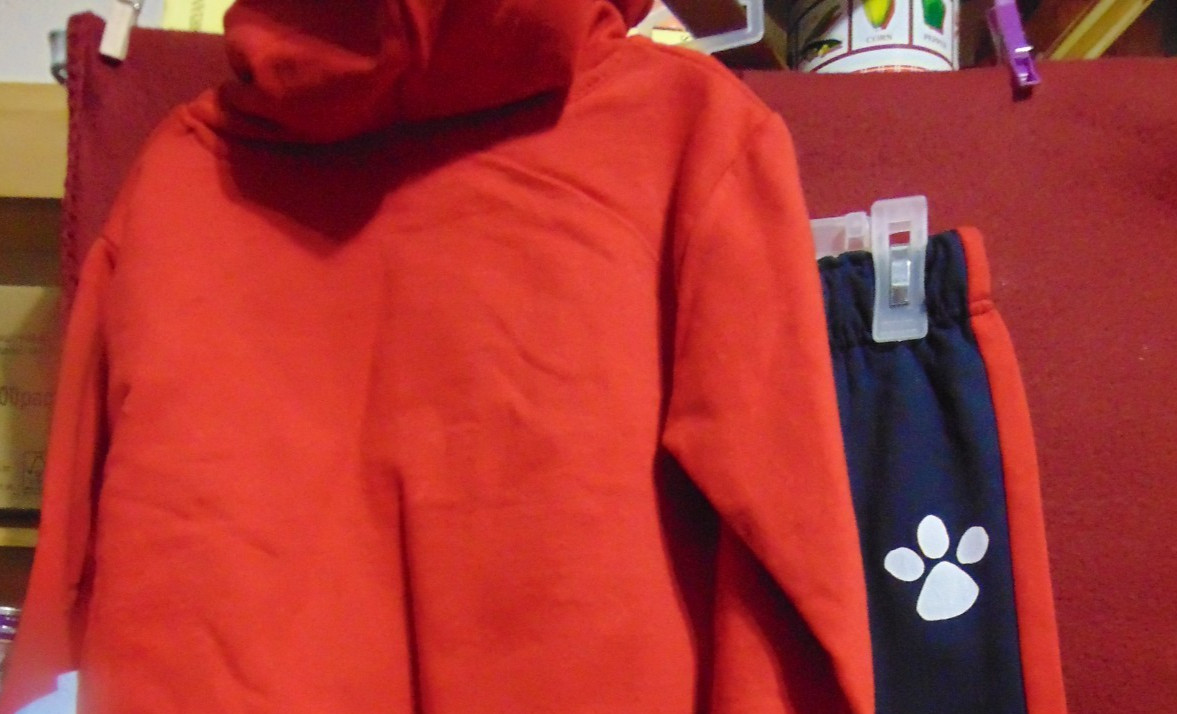 PAW PATROL Size 12m Fleece Hoodie Jogger Set Red & Navy Rubble, Chase, Skye NEW