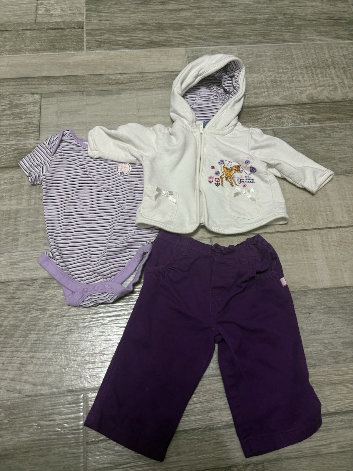 Y2k 3pc Bambi Outfit for Baby 3-6m Disney