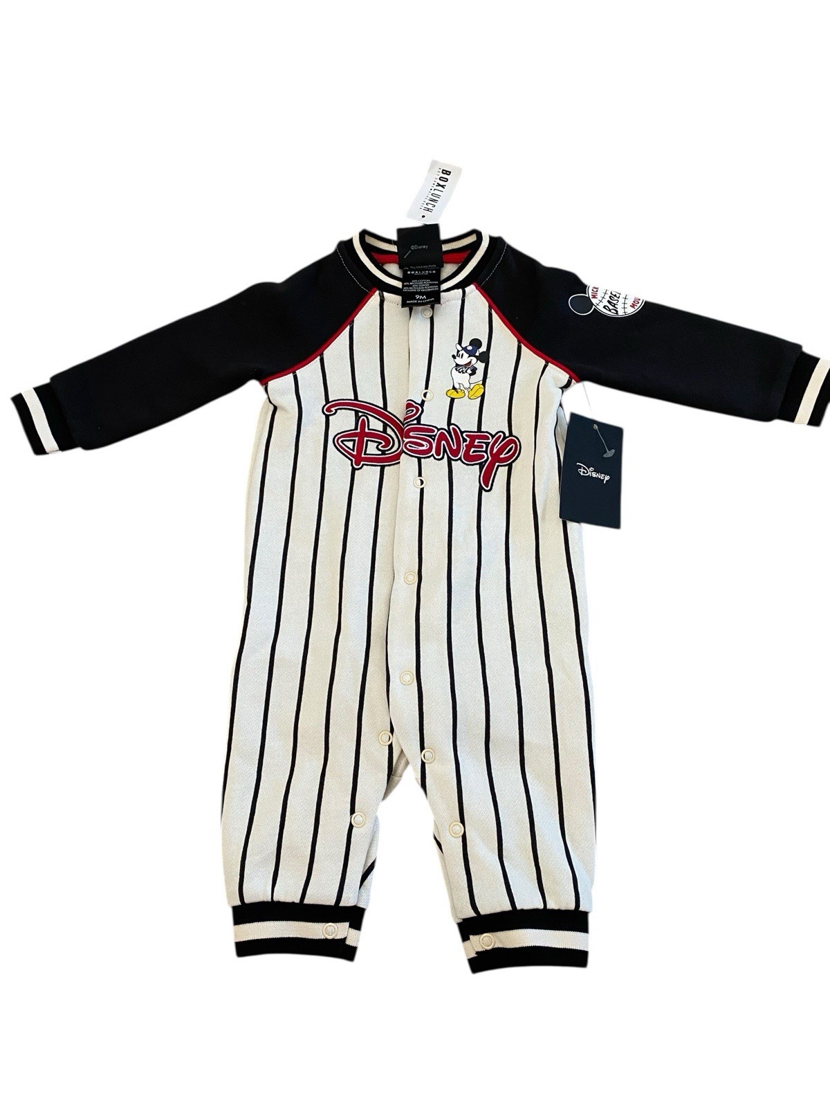 Disney Mickey Mouse Baseball Uniform Infant One-Piece 9MOS New