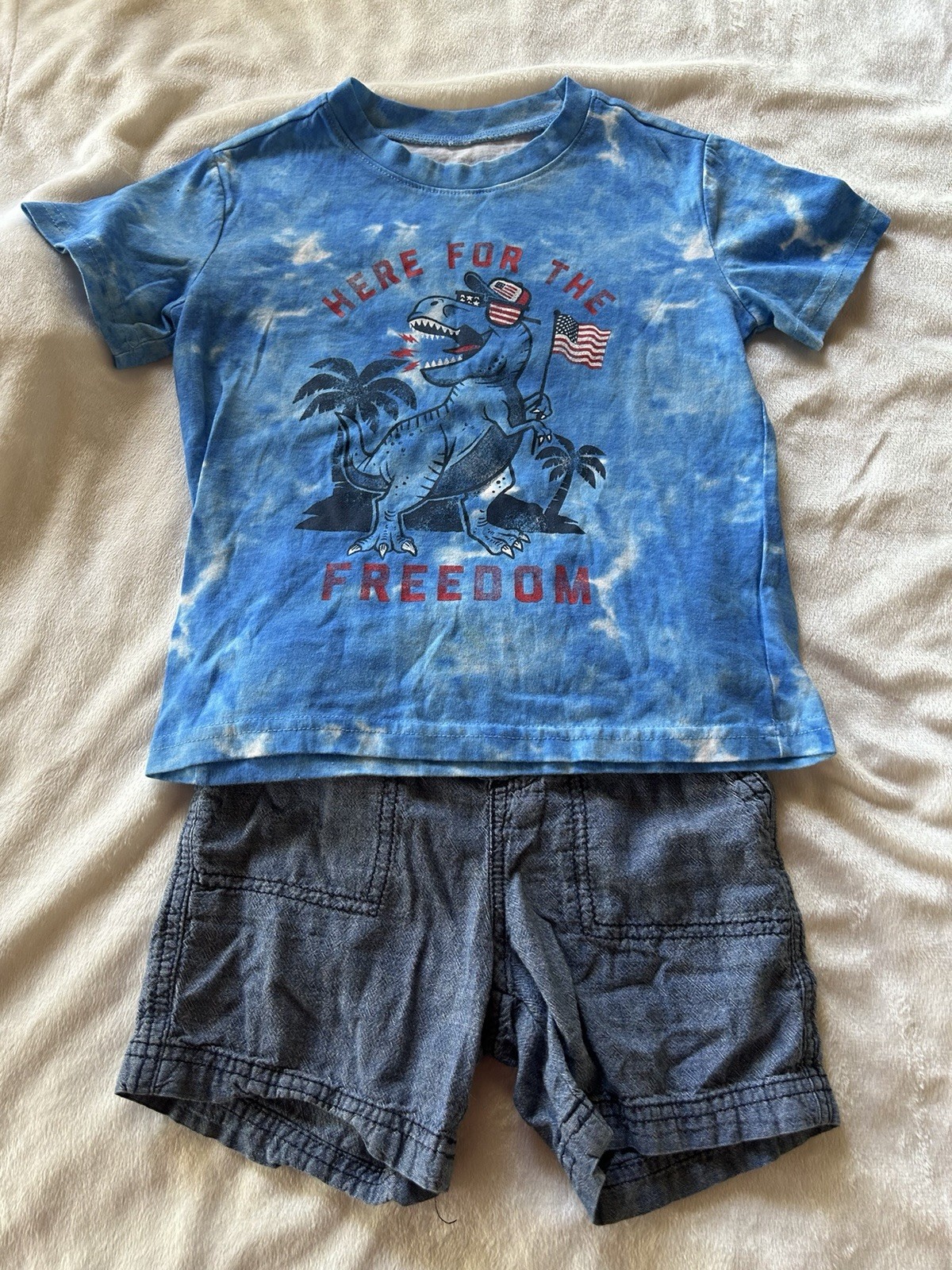 Toddler boy outfit size 3T by Jumping Beans & Circo 4th of July red, white & blu