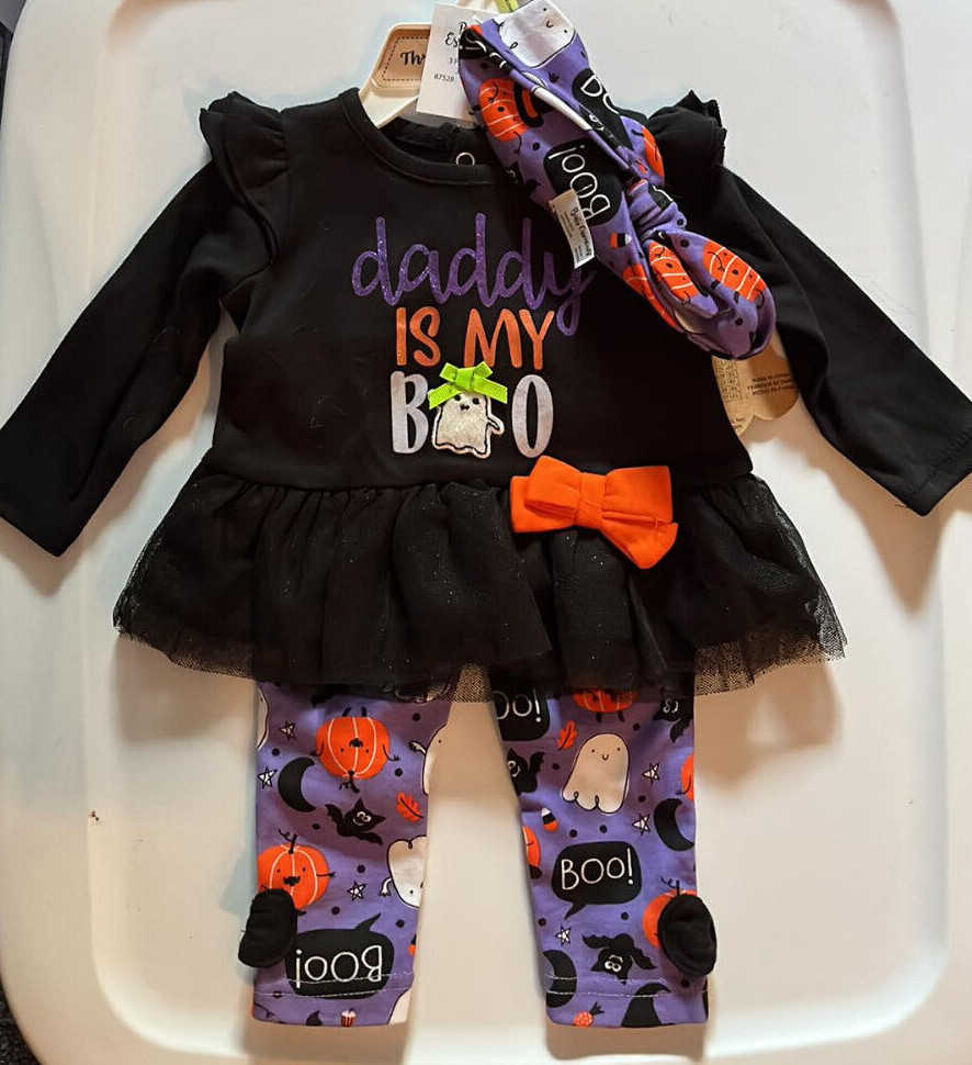 Baby Essentials/Little Lass Baby Halloween Outfits Sets 3m 3-6m, 6m 9m, 12m, 24m