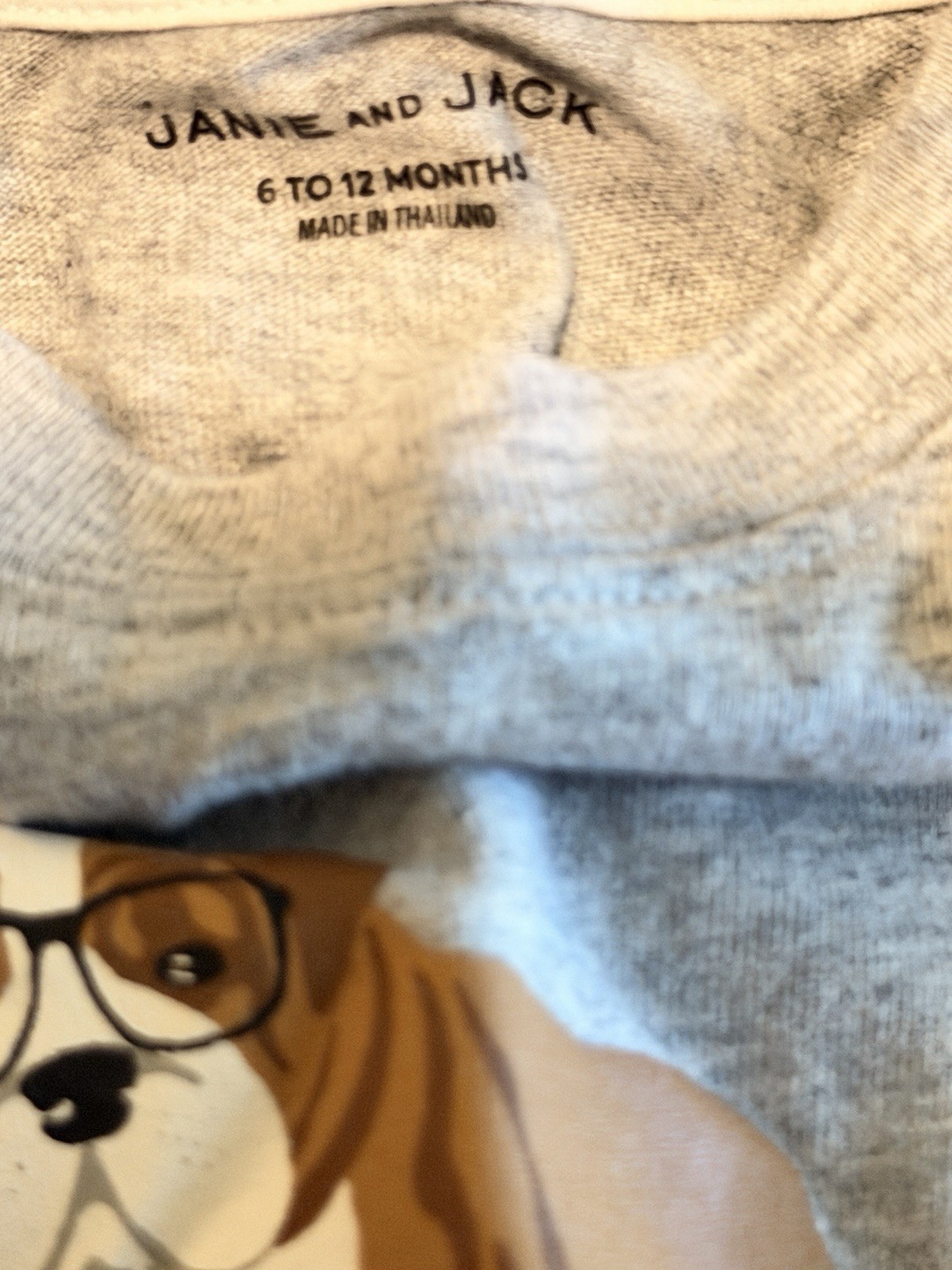 Janie And Jack 6-12 Month Bulldog Outfit EUC