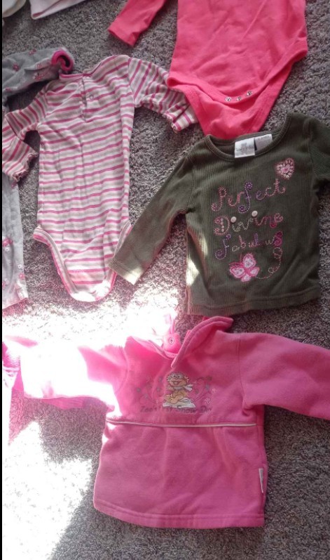 Baby Girl 6-9 Month Clothing Lot 22 Pieces Assorted Items And Colors.