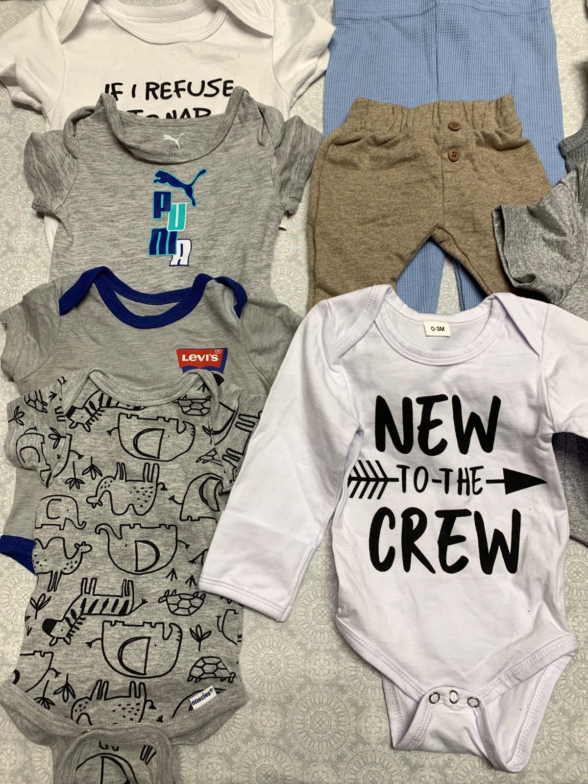 BABY BOY CLOTHES SET 20+ Pieces 0-6 Blanket T-shirts Pants Caps Socks