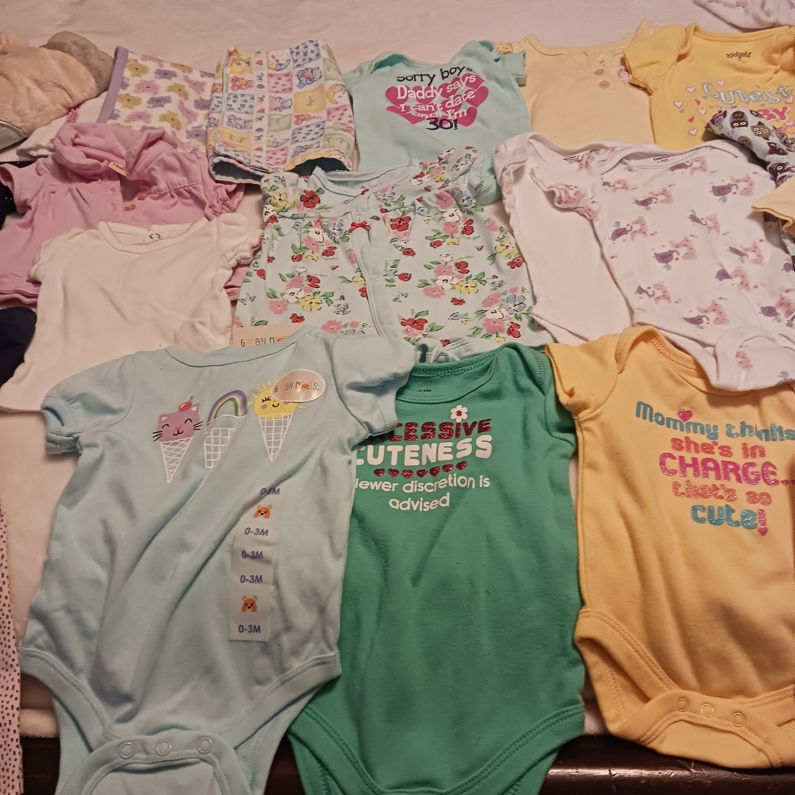 Newborn to 3 Months Baby Girl Lot 36 Pieces Newborn and 0 – 3 Months