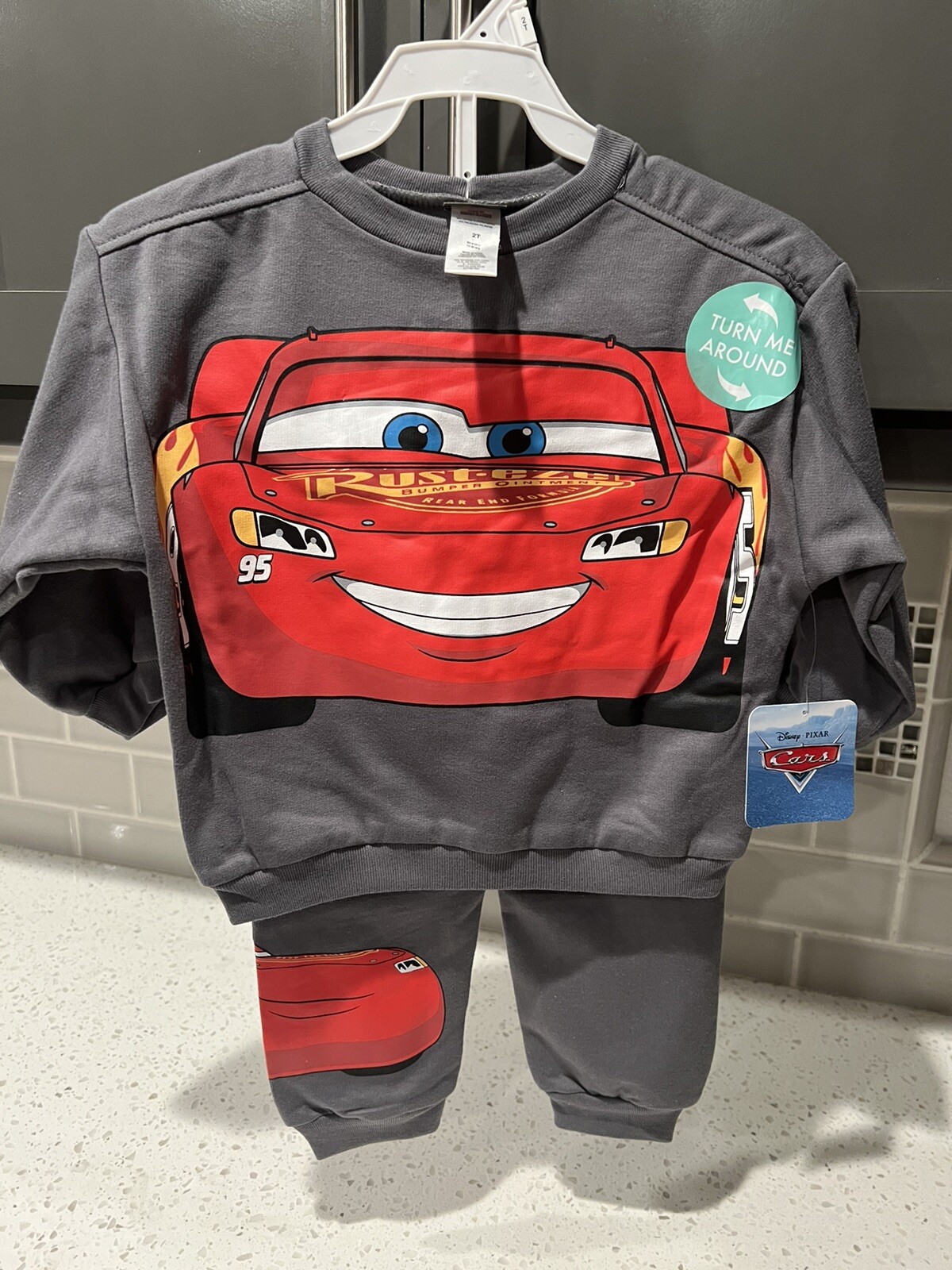 Disney Cars Lightning McQueen Sweatshirt & Pants Set- Size 2T