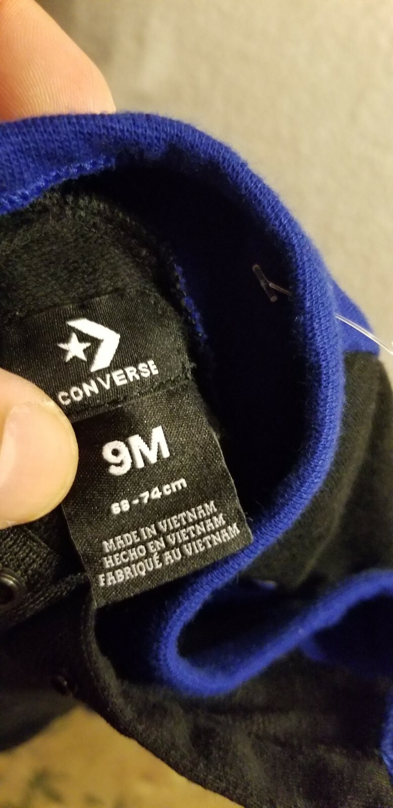 CONVERSE CHUCK TAYLOR PAJAMAS – BABY/TODDLER 9 MONTHS – BLUE DINOSAUR