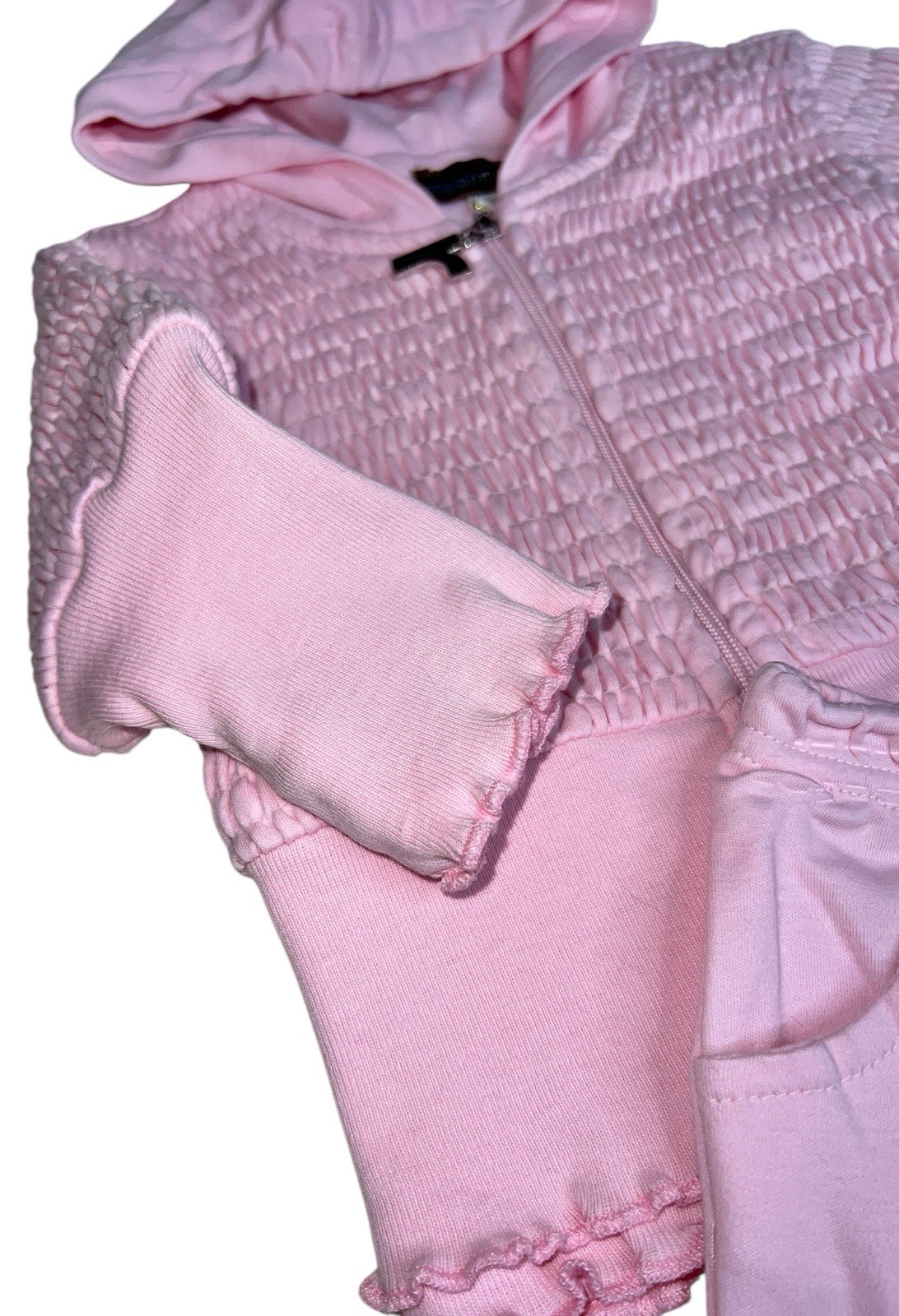 Rabbit Moon Baby Girl Tracksuit 3M 2pc Set Jacket & Pants Pink Floral Boutique