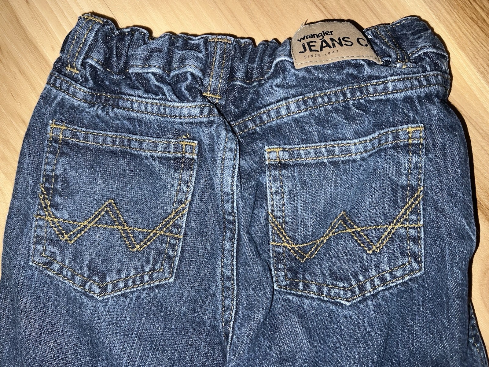 Wrangler Jeans Co Boys Straight Blue Dark Wash Denim Jeans Size 3T