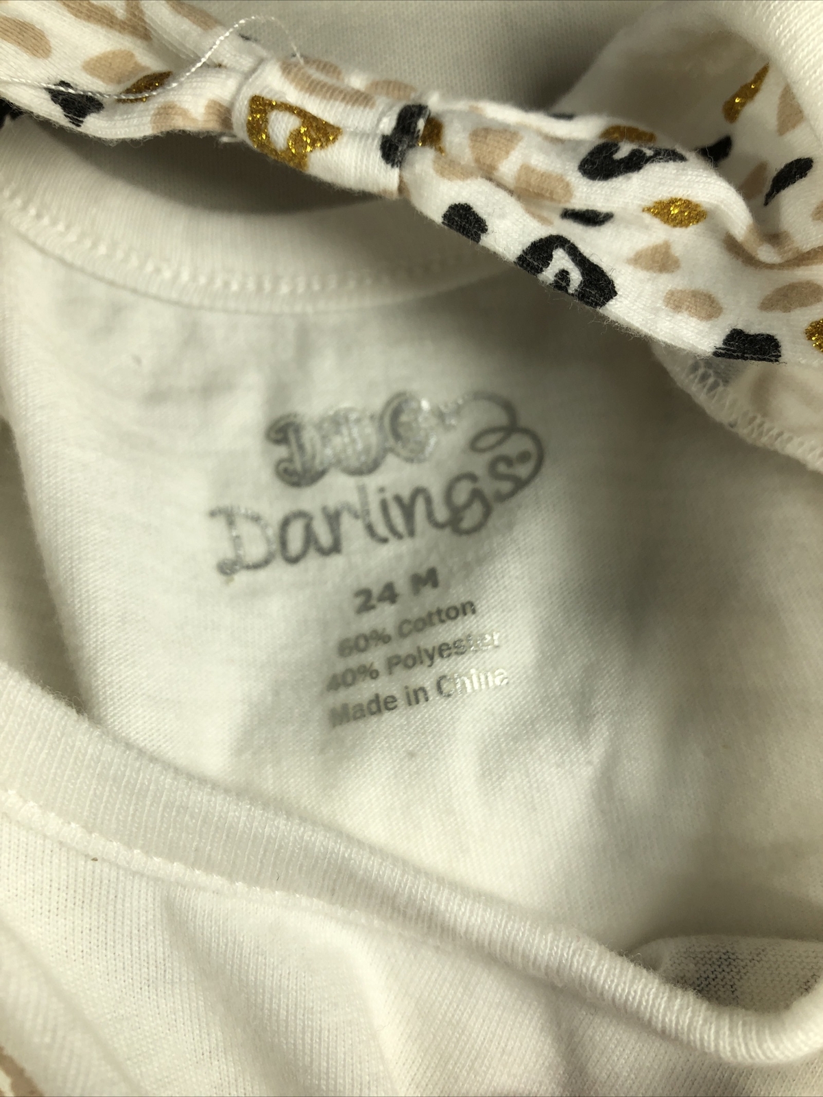 DDG Darlings Girls 24 Months 2pc short & Top Outfit Kitty cat Hearts & Tutu Lace