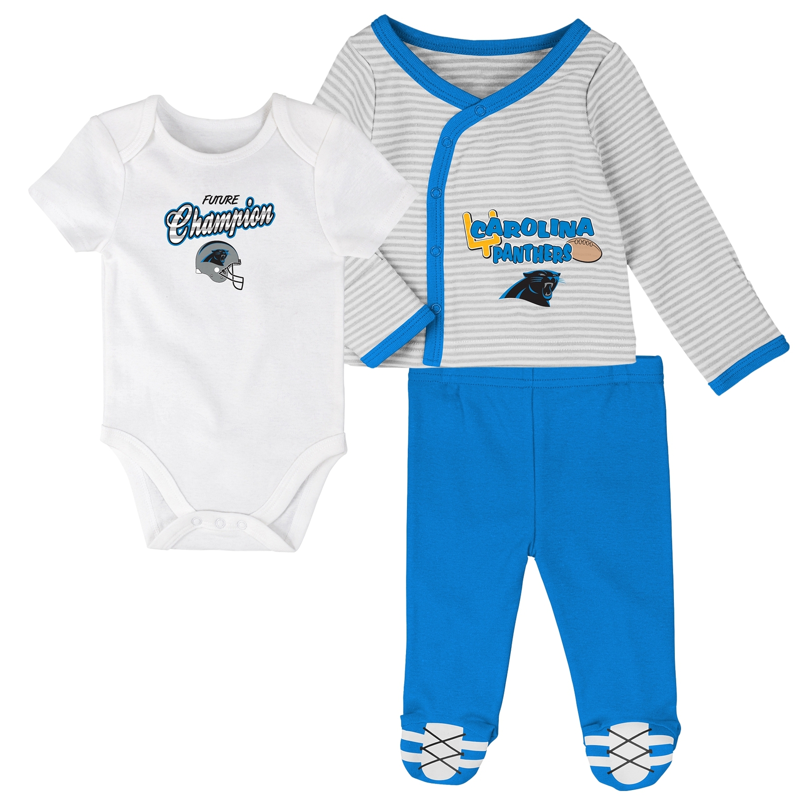 Outerstuff NFL Carolina Panthers Newborn Future Champ 3 Piece Set