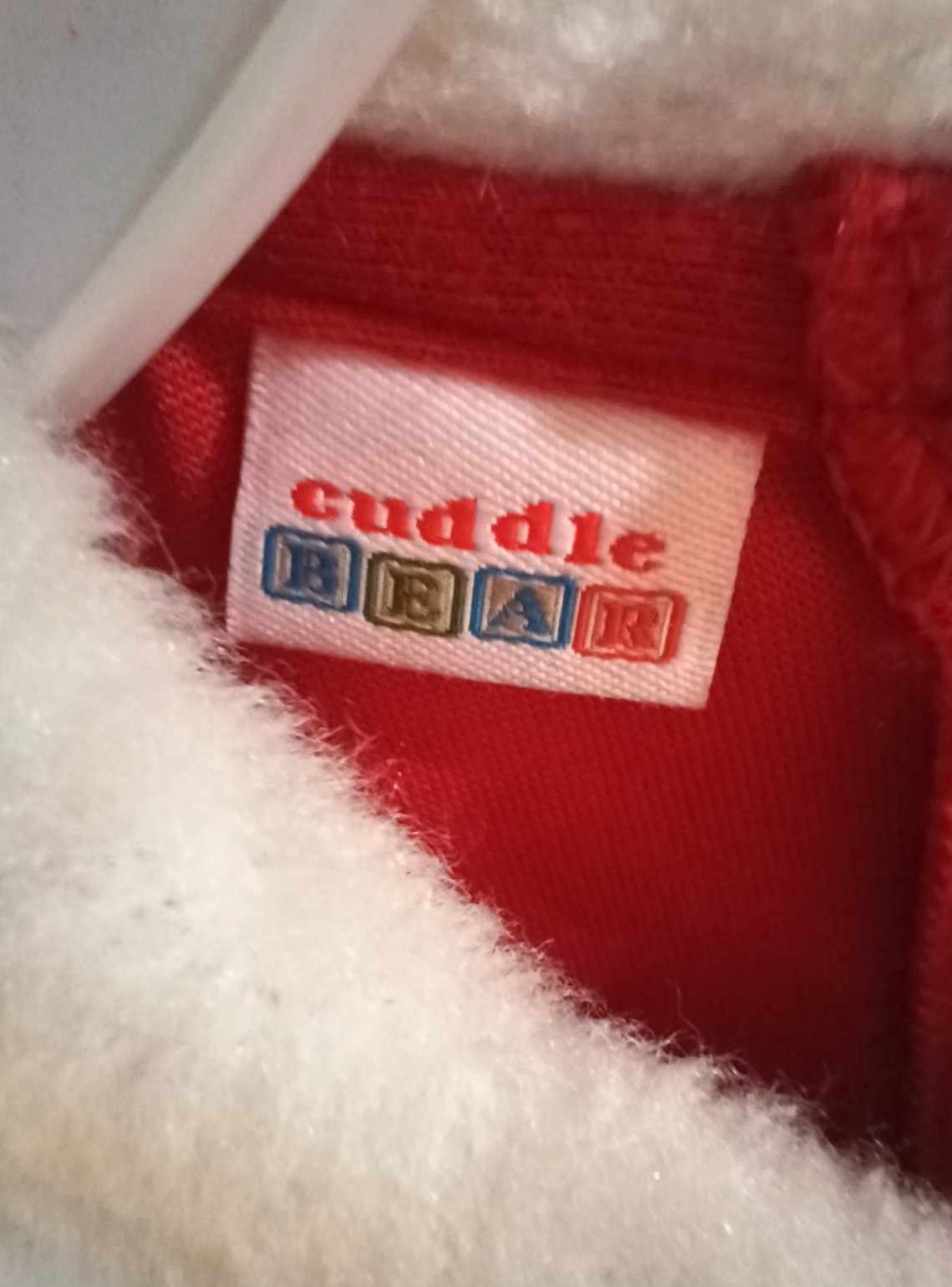 Cuddle Bear 3pc Christmas Set: Red w/White Faux Fur Dress/Top, Pants, Hat, 18 mo
