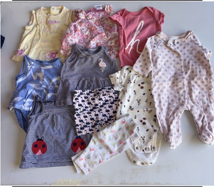 10 piece baby girl bundle; 3 months; spring, summer, fall