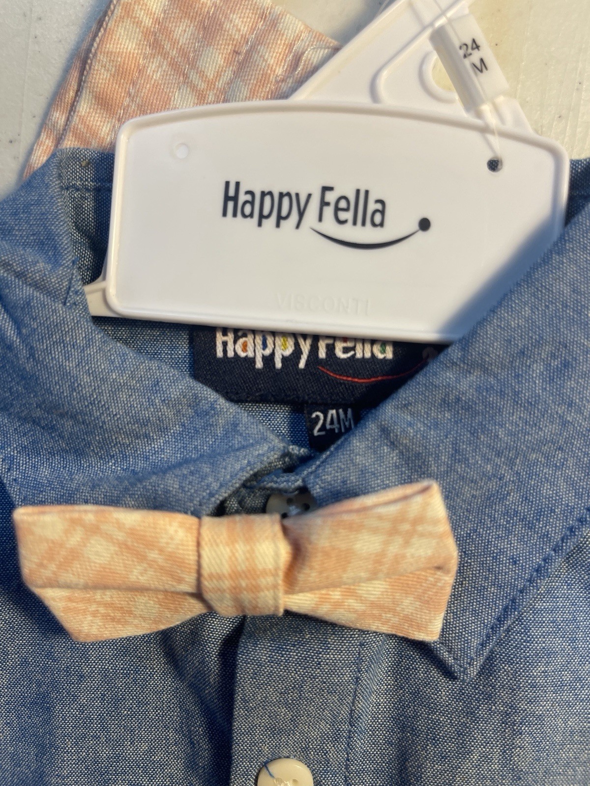 Happy Fella Baby Boy Shirt, Hat, Bow Tie NWT Size 24 Months