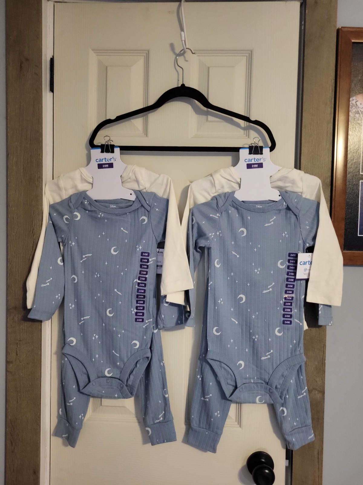 Lot 2 Carters Brand 3 Peice Outfit Set Size 24 Mo Star/Moon Exactly As Pictured