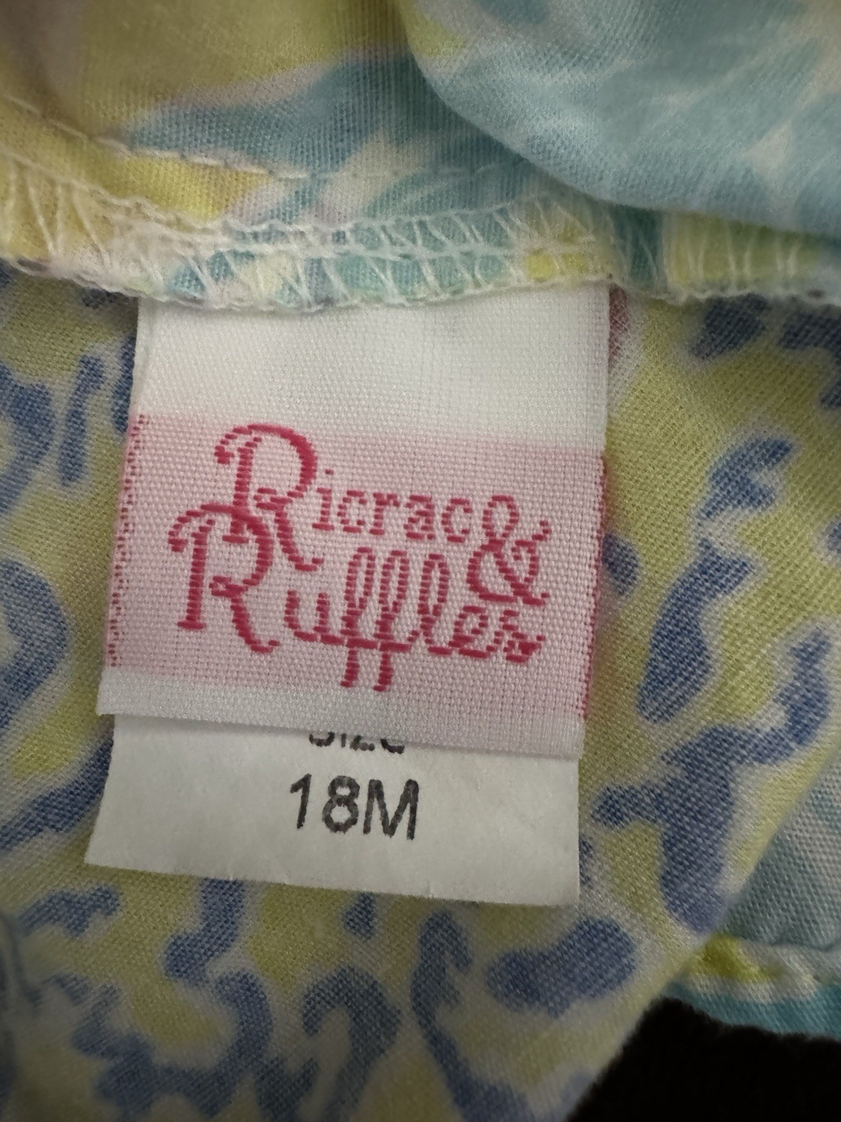 Ricrac & Ruffles Girls 18M 2-Piece Floral Cotton Woven Outfit Set Top & Shorts