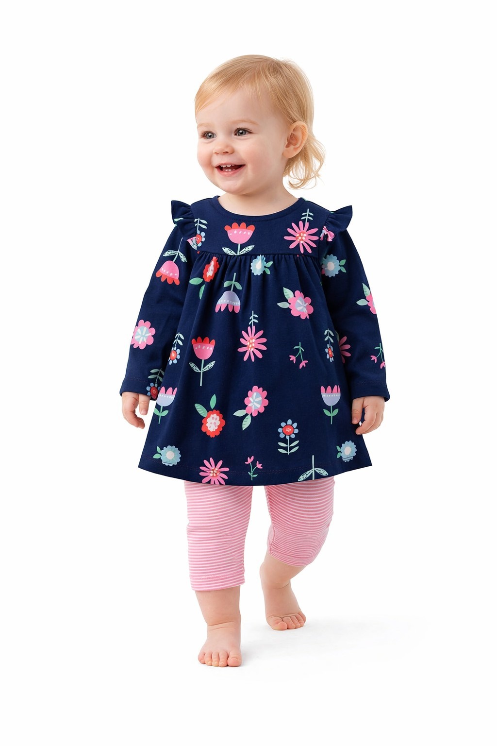 Carter’s Baby Girls’ 2 Piece Floral Jersey Dress & Capri Legging Set 24 Months