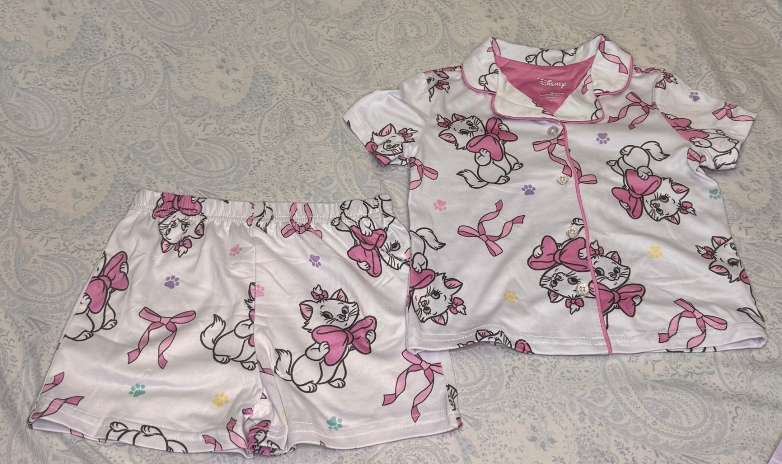 Marie The Aristocats Toddler Button Down Pajama Set