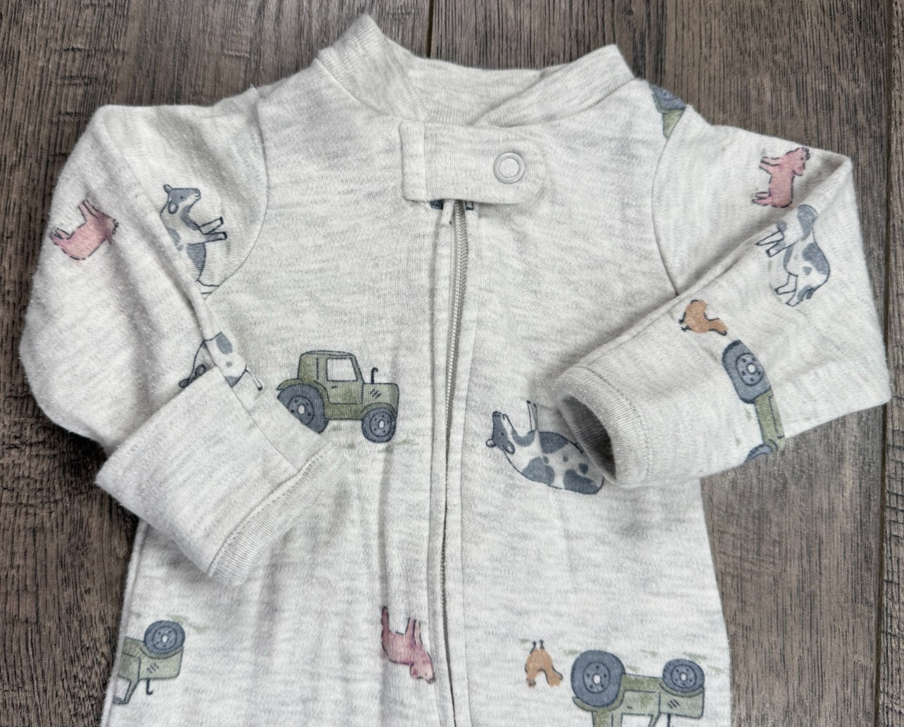 Baby Boy Clothes Child Mine Carter’s Preemie Farm Cow Tractor Footed Outfit
