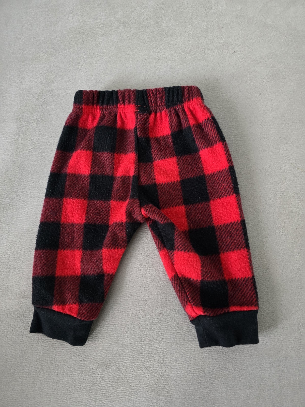 Koala Baby & Chickpea 3-Piece Bear Plaid Holiday Outfit Set Red Black Gray 0-3M