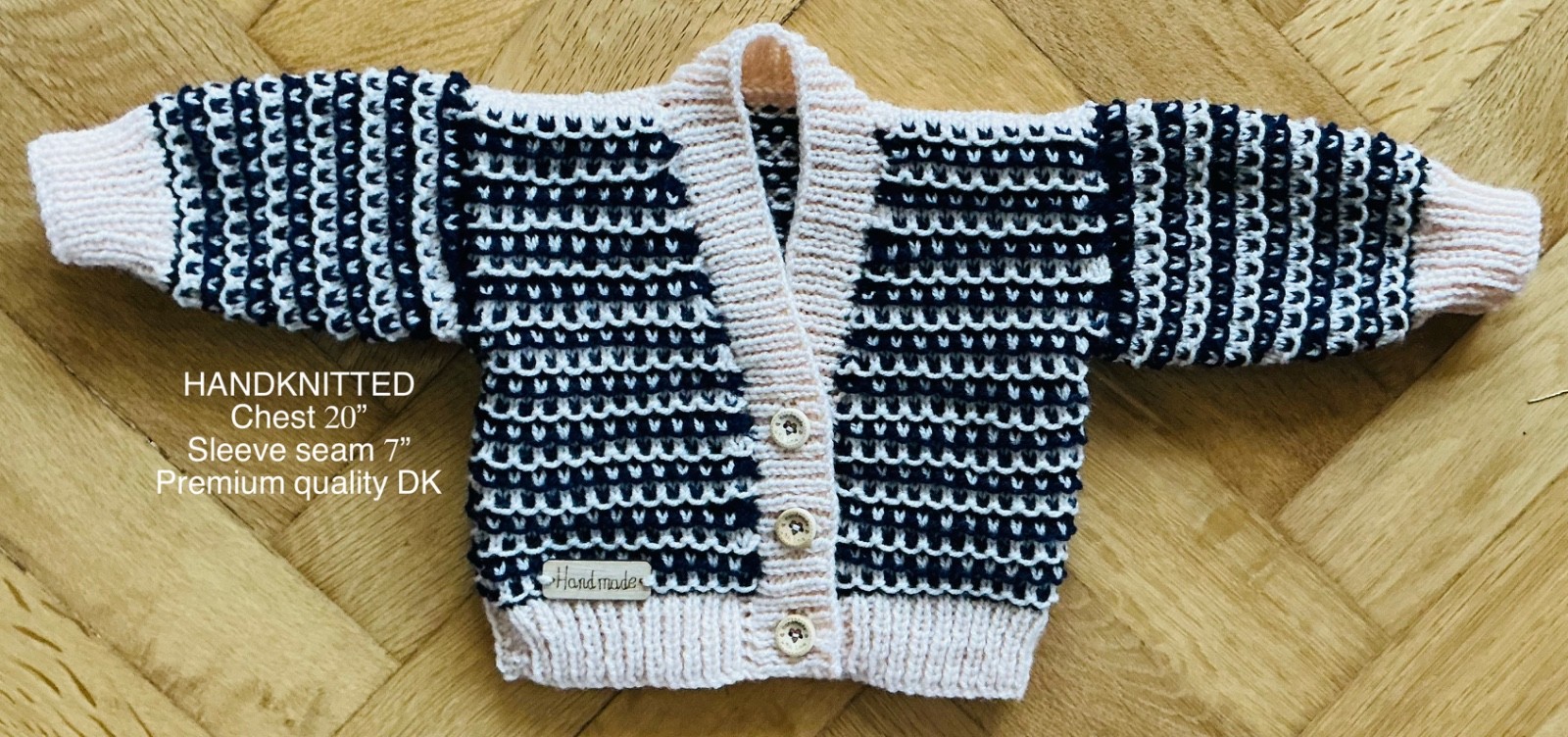 HANDMADE BABIES/ TODDLER CARDIGAN JACKET ~20” CHEST PREMIUM ACRYLIC~MACHINE WASH