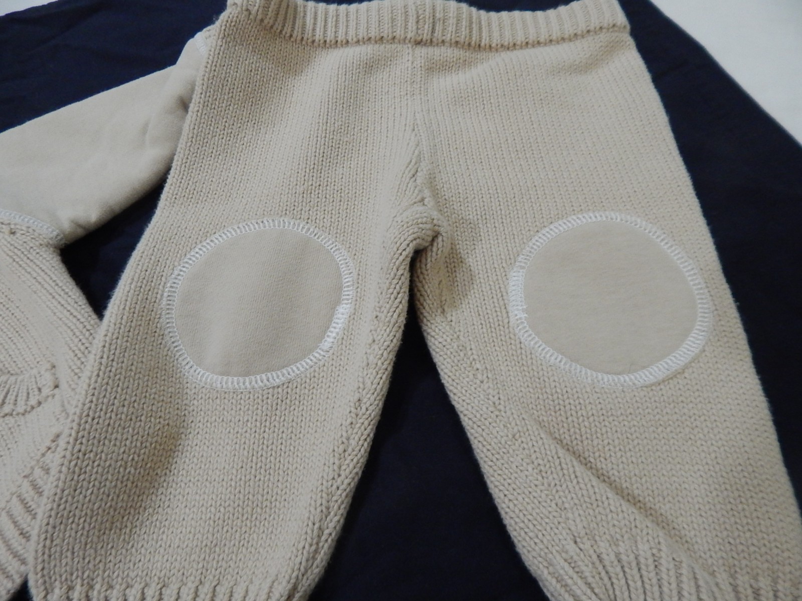 Dylan & Abby Boys 3-6 Tan Knit Football 100% Cotton Sweater and Pants set ADORAB
