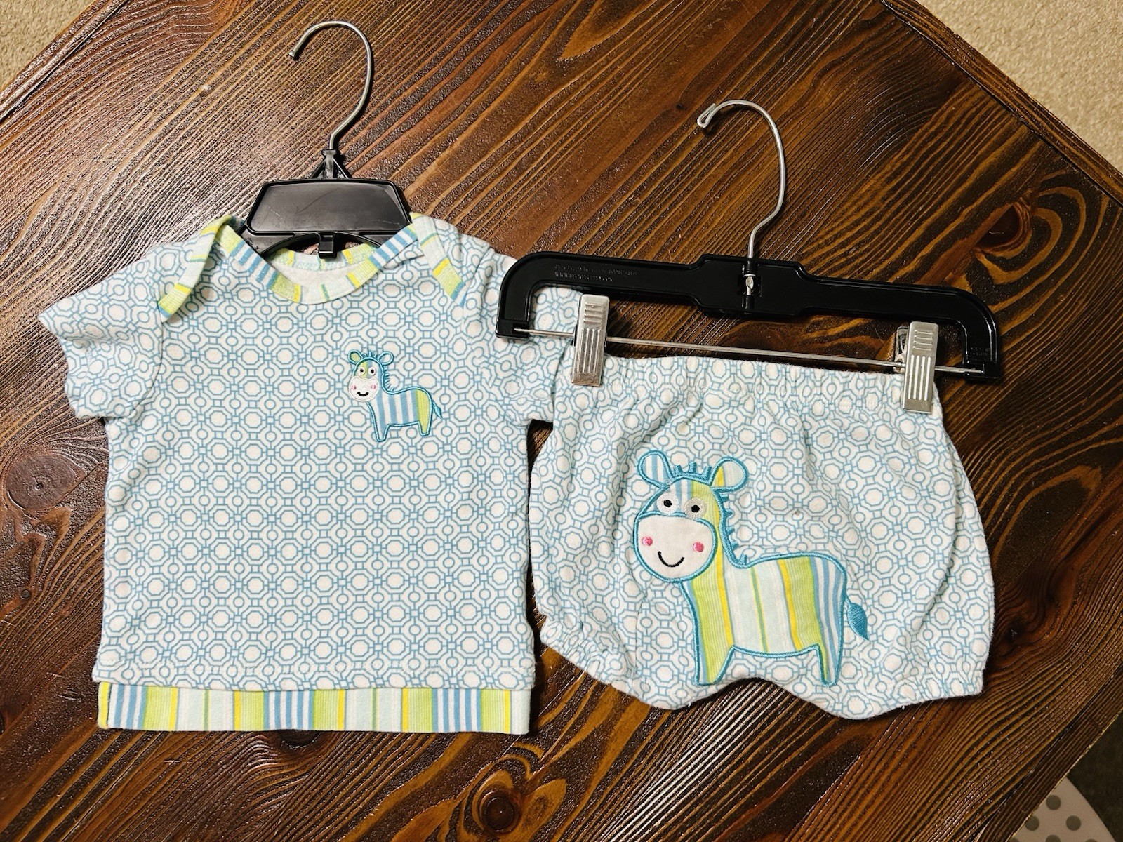 Boys 2 pc 3/6 Month Zebra Set