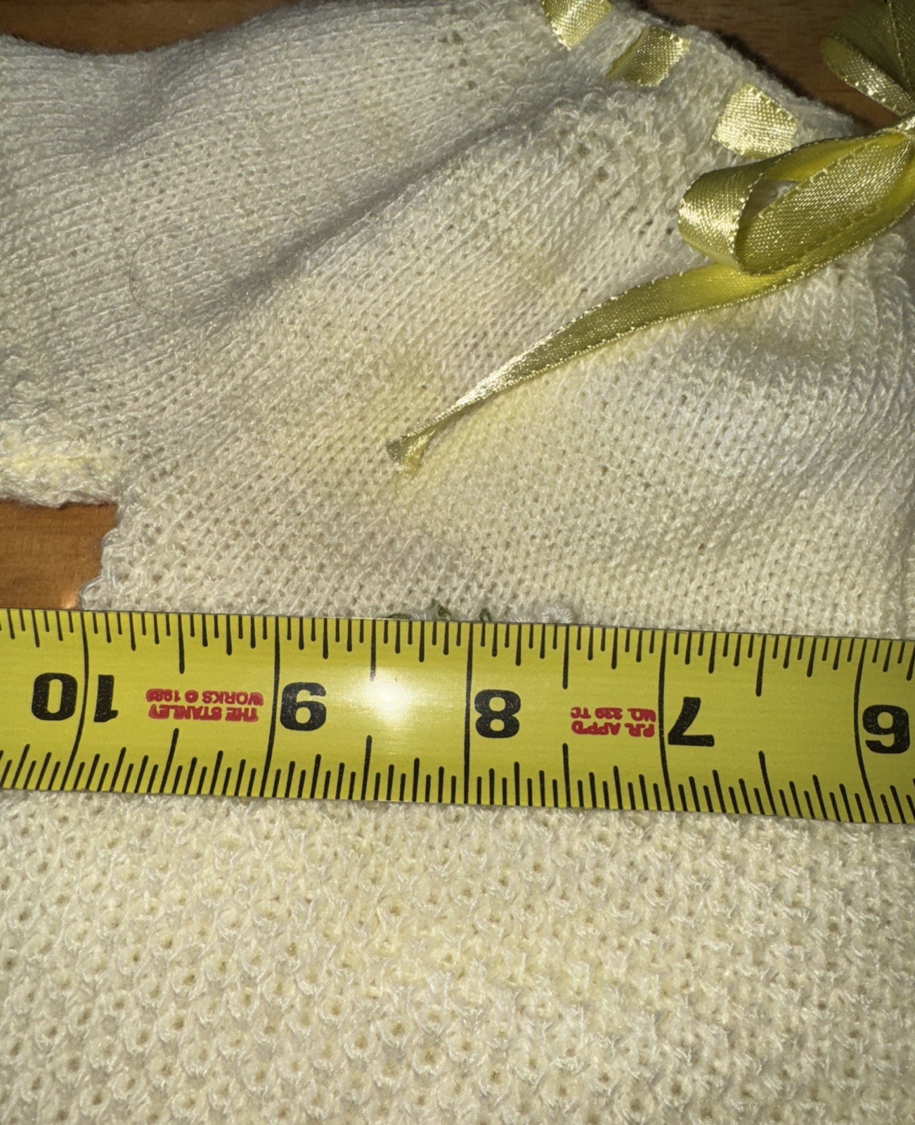 Latnel Knit Baby Sweater 3 Pc Set Cardigan Hat Booties Butter Yellow 6-12 Month