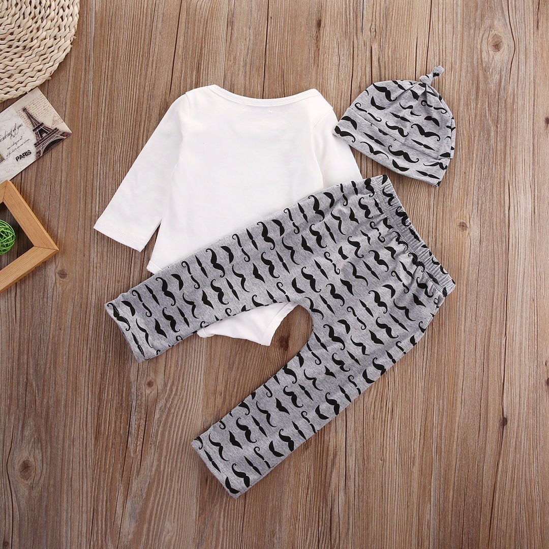 Lovely Mommy’s New Man Baby Cloth super cute 3PCS Set Newborn Baby Boy Clothes