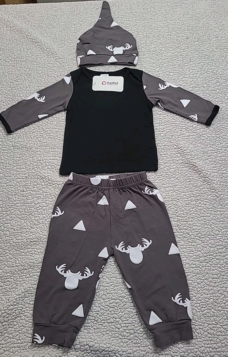 Patpat Baby Boys 9-12 Months Long Sleeve Shirt&pants&hat Outfit