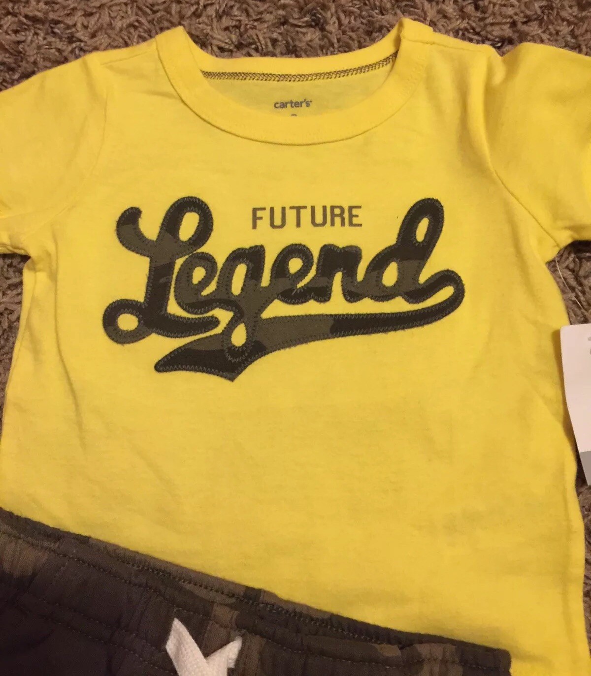NEW Carters Toddler Boys 9 months 2 PC Outfit “New Legend” Camo print