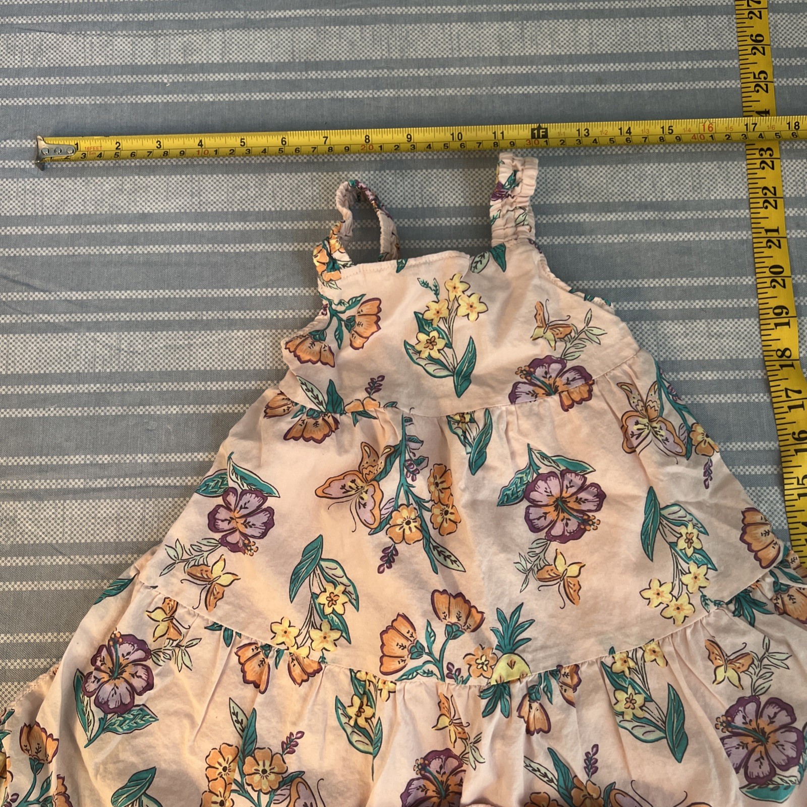 Carters Girls Floral Cotton Dress Set with Bloomers, Pink Multi-Color Sleeveless
