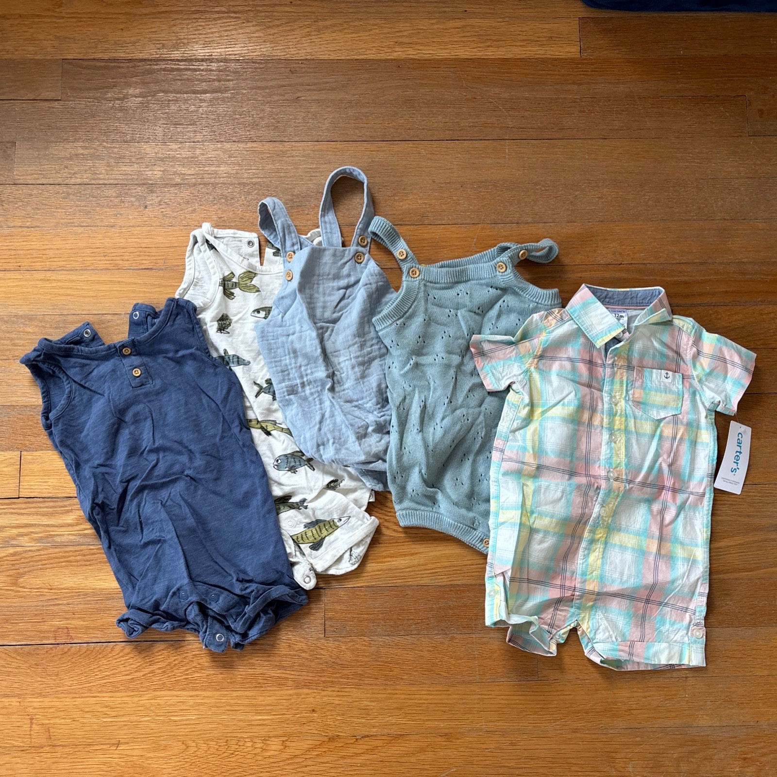 Carters 12/18 Month Lots Baby Boys One Piece Outfits **see Pictures For Sizes