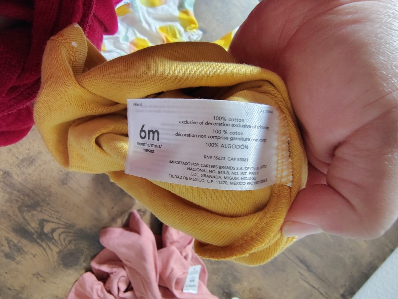 Baby Girl 6 mo Nwt Carters 100% Cotton 3 piece set pant yellow polka floral